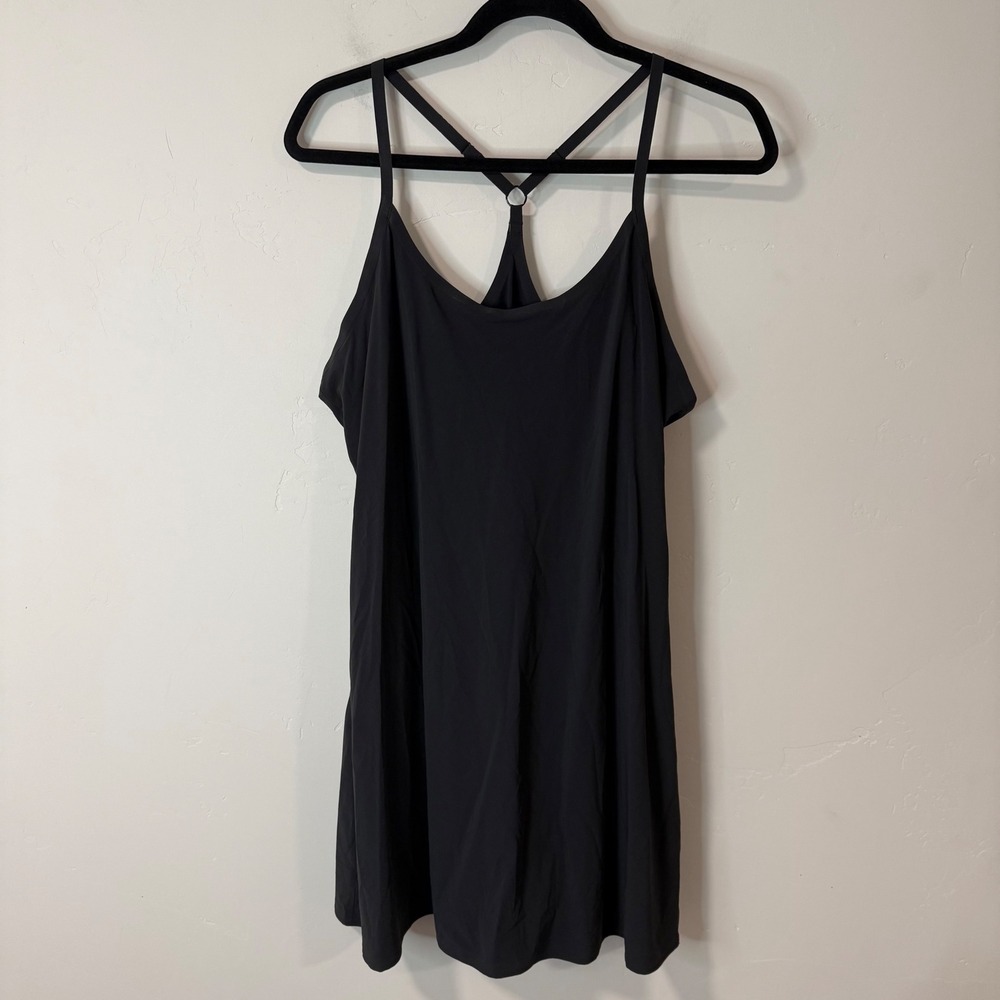 Outdoor Voices Womens The Exercise Dress XL‎ Black Racerback Mini Shorts Liner